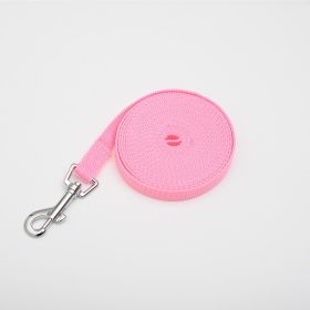 Pet Polyester Tracking Lead Rope (Option: Pink-7mX1.6cm)