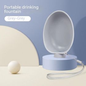 Pet Drinking Bowl Outdoor Water Feeding (Option: Gray)
