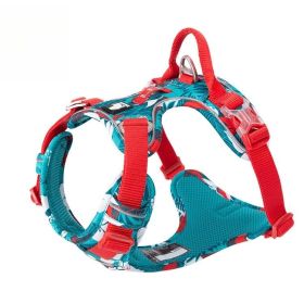 Chest Strap Pet Supplies Explosion-proof Vest Dog Hand Holding Rope (Option: Camouflage Blue-M)