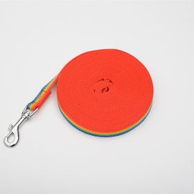 Pet Polyester Tracking Lead Rope (Option: Rainbow band-10mX1.6cm)