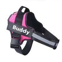 Reflective And Breathable Adjustable Pet Strap Vest (Option: Rose Red-M)